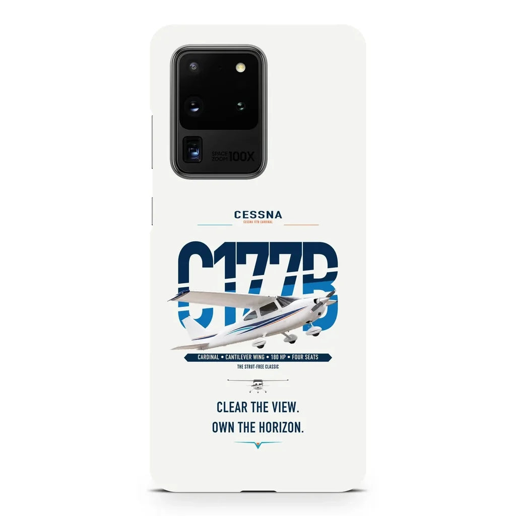 Cessna 177B Cardinal design on samsung case - white