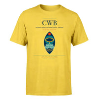 Thumbnail for Afonso Pena International Airport (CWB) T-Shirt single-side front print in Yellow | afonso-pena-international-airport-cwb-double-side-t-shirt