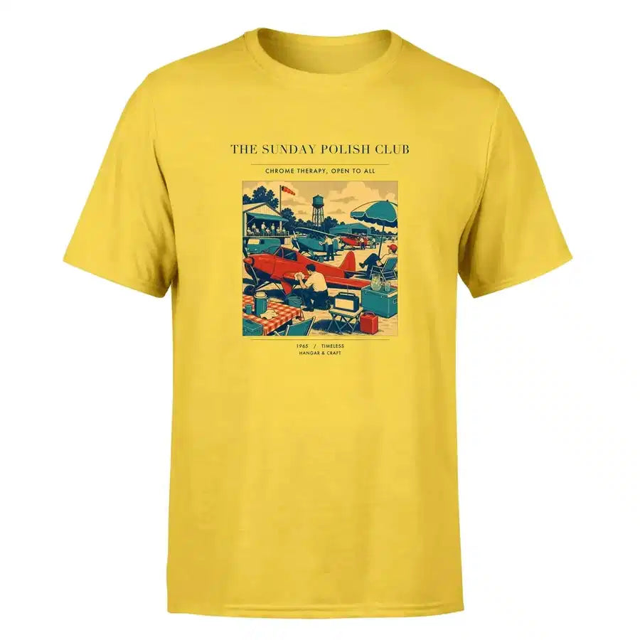VINTAGE G4436 - The Sunday Polish Club - Premium T-Shirt design on yellow premium t shirt
