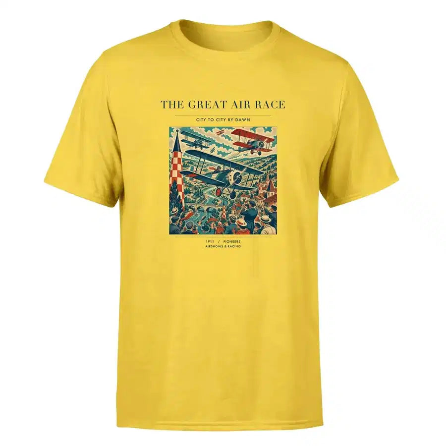 VINTAGE G4003 - The Great Air Race - Premium T-Shirt design on yellow premium t shirt