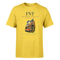 Thumbnail for Bishop International Airport (FNT) T-Shirt single-side front print in Yellow | bishop-international-airport-fnt-double-side-t-shirt