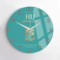 Thumbnail for Hiroshima Airport HIJ Wall-Clock No-Frame - Turquoise