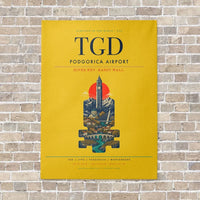 Thumbnail for Podgorica Airport TGD - Canvas No Frame - Yellow