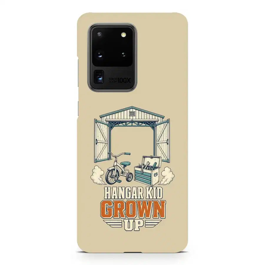Hangar Kid Grown Up design on samsung case - beige