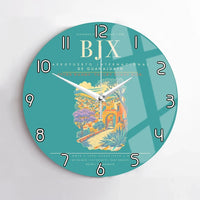 Thumbnail for Aeropuerto Internacional de Guanajuato BJX Wall-Clock No-Frame - Turquoise
