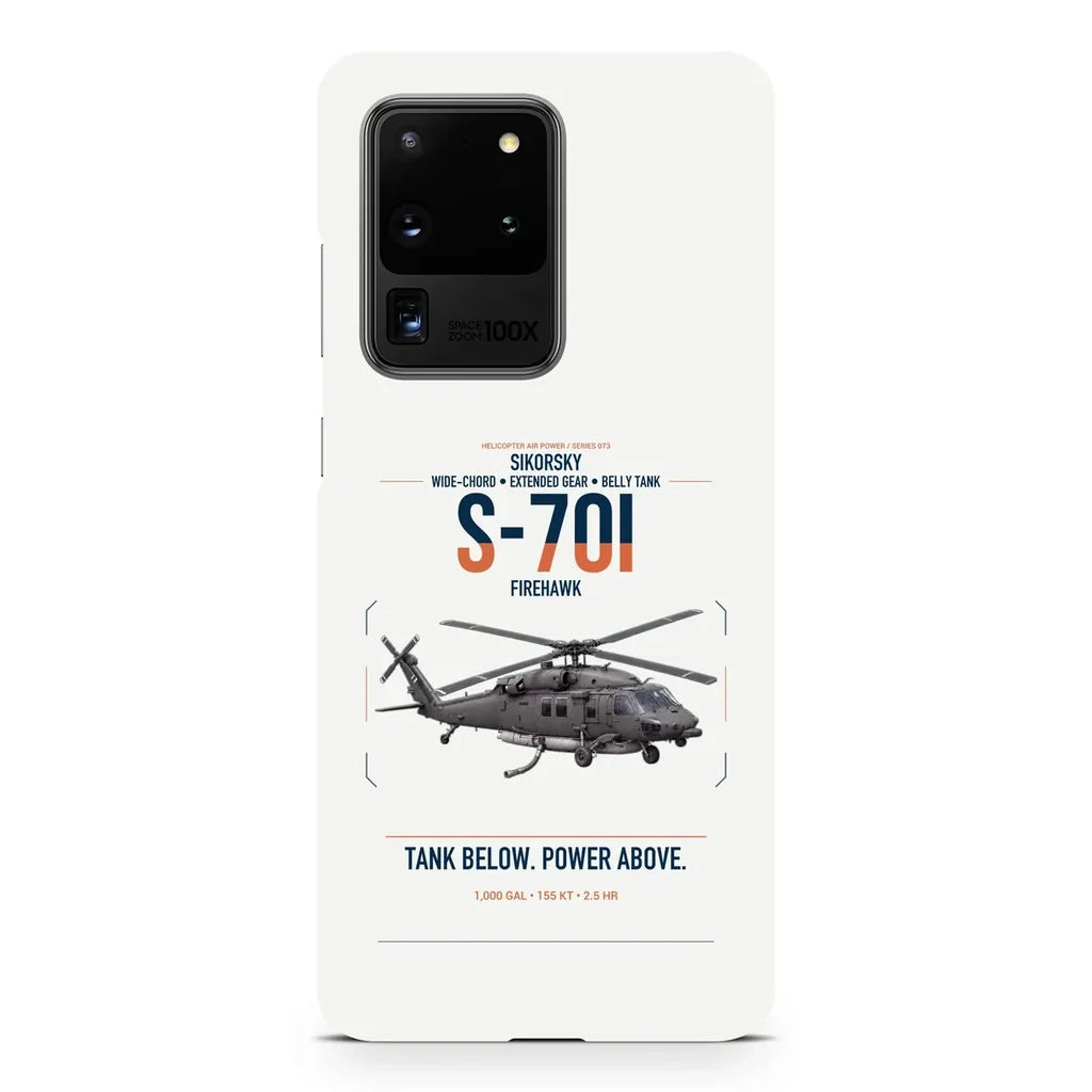 Sikorsky S-70i FIREHAWK design on samsung case - white