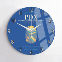 Thumbnail for Portland International Airport PDX Wall-Clock No-Frame - Blue