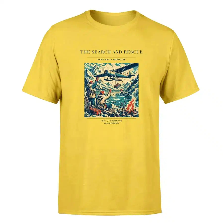 VINTAGE G4052 - The Search And Rescue - Premium T-Shirt design on yellow premium t shirt