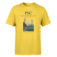 Thumbnail for Tri-Cities Airport (PSC) T-Shirt single-side front print in Yellow | tri-cities-airport-psc-double-side-t-shirt