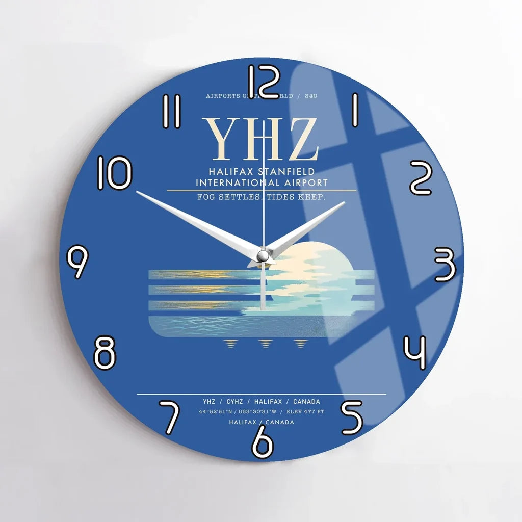 Halifax Stanfield International Airport YHZ Wall-Clock No-Frame - Blue