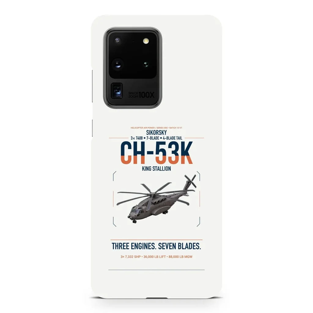 Sikorsky CH-53K King Stallion design on samsung case - white