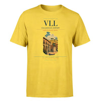 Thumbnail for Valladolid Airport (VLL) T-Shirt single-side front print in Yellow | valladolid-airport-vll-double-side-t-shirt