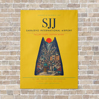 Thumbnail for Sarajevo International Airport SJJ - Canvas No Frame - Yellow