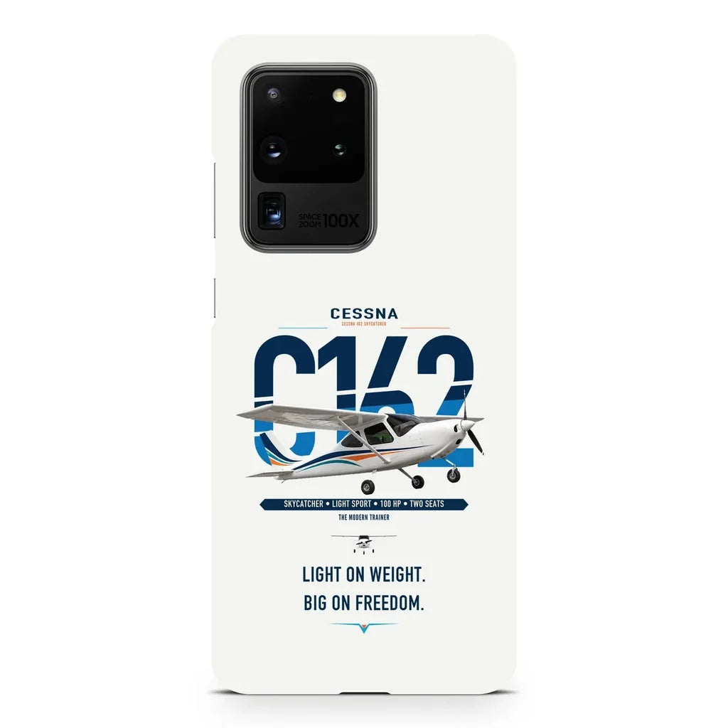 Cessna 162 Skycatcher design on samsung case - white