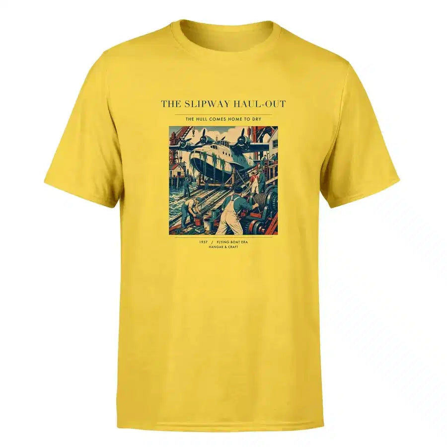 VINTAGE G4440 - The Slipway Haul-Out - Premium T-Shirt design on yellow premium t shirt
