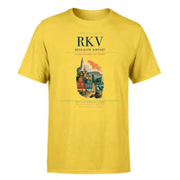 Thumbnail for Reykjavík Airport (RKV) T-Shirt single-side front print in Yellow | reykjavík-airport-rkv-double-side-t-shirt