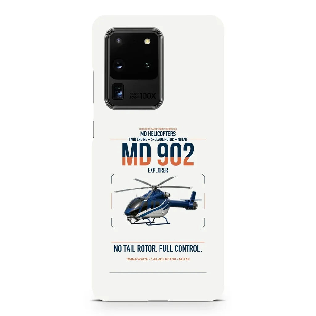 MD Helicopters MD 902 Explorer design on samsung case - white