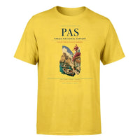 Thumbnail for Paros National Airport (PAS) T-Shirt single-side front print in Yellow | paros-national-airport-pas-double-side-t-shirt