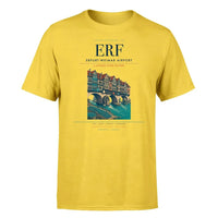 Thumbnail for Erfurt-Weimar Airport (ERF) T-Shirt single-side front print in Yellow | erfurt-weimar-airport-erf-double-side-t-shirt