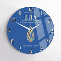 Thumbnail for Birmingham Airport BHX Wall-Clock No-Frame - Blue