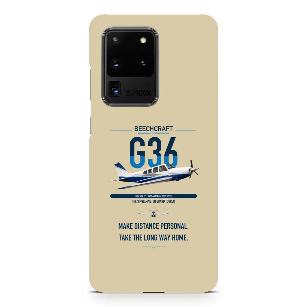 Beechcraft Bonanza G36 design on samsung case - beige