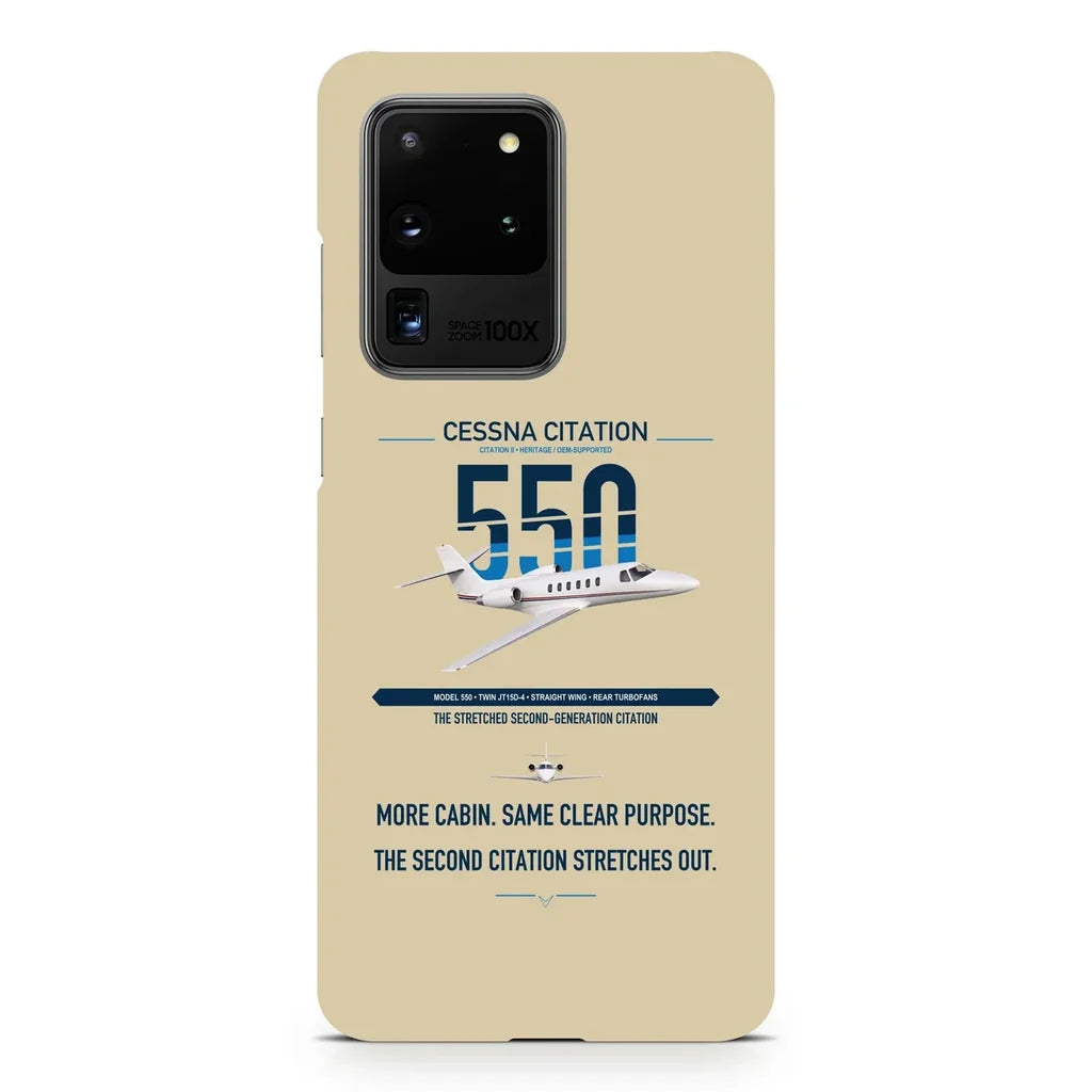 Cessna Citation 550 - Citation II design on samsung case - beige