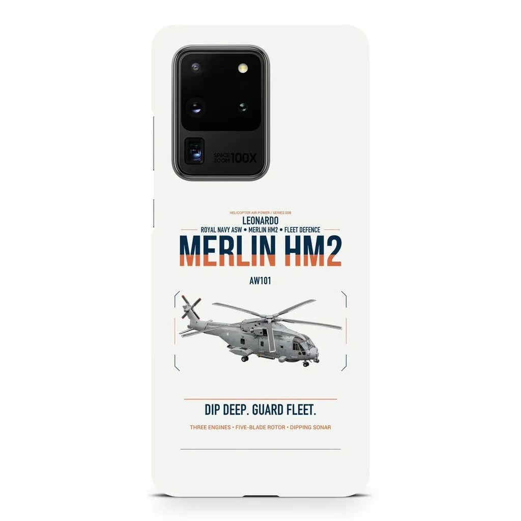 Leonardo AW101 Merlin HM2 design on samsung case - white