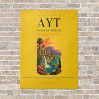 Thumbnail for Antalya Airport AYT - Canvas No Frame - Yellow