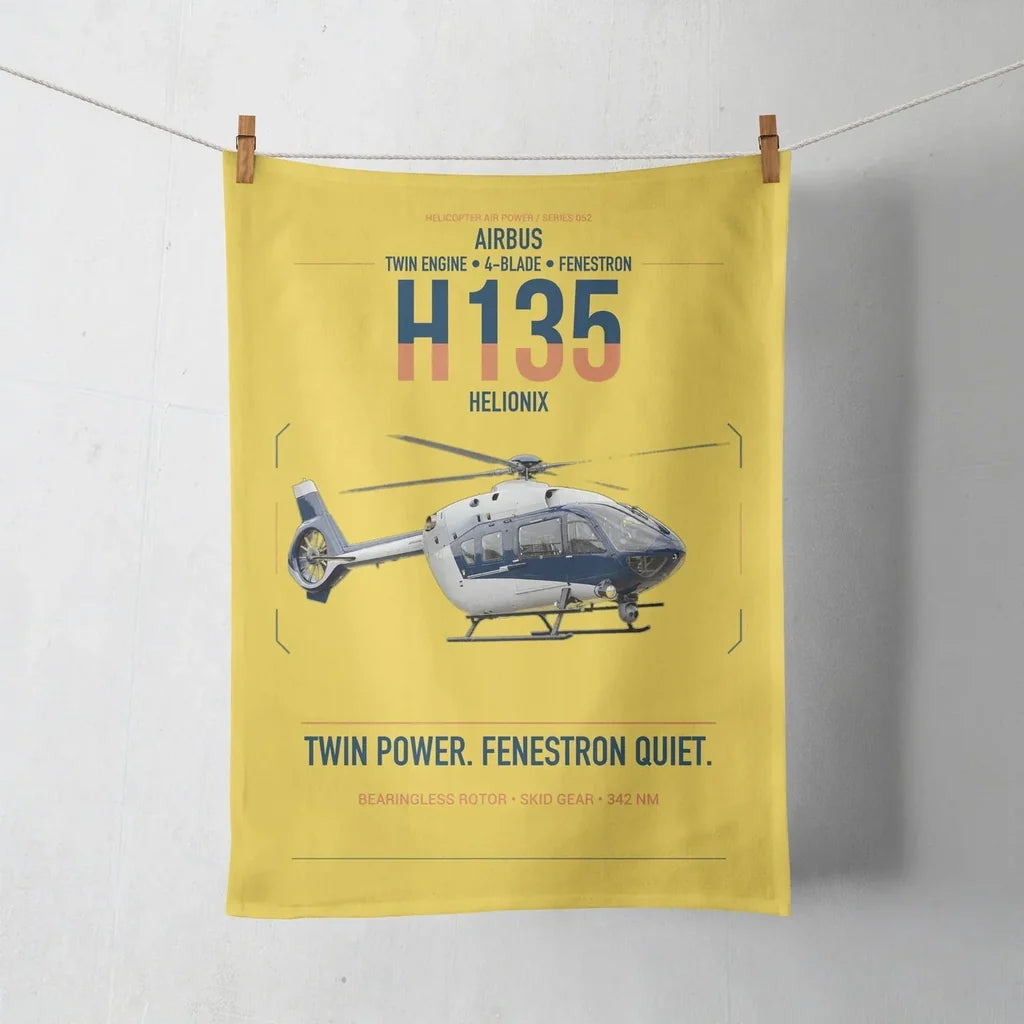Airbus H135 design on yellow towel