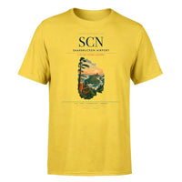 Thumbnail for Saarbrucken Airport (SCN) T-Shirt single-side front print in Yellow | saarbrucken-airport-scn-double-side-t-shirt