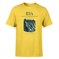 Thumbnail for Idaho Falls Regional Airport (IDA) T-Shirt single-side front print in Yellow | idaho-falls-regional-airport-ida-double-side-t-shirt