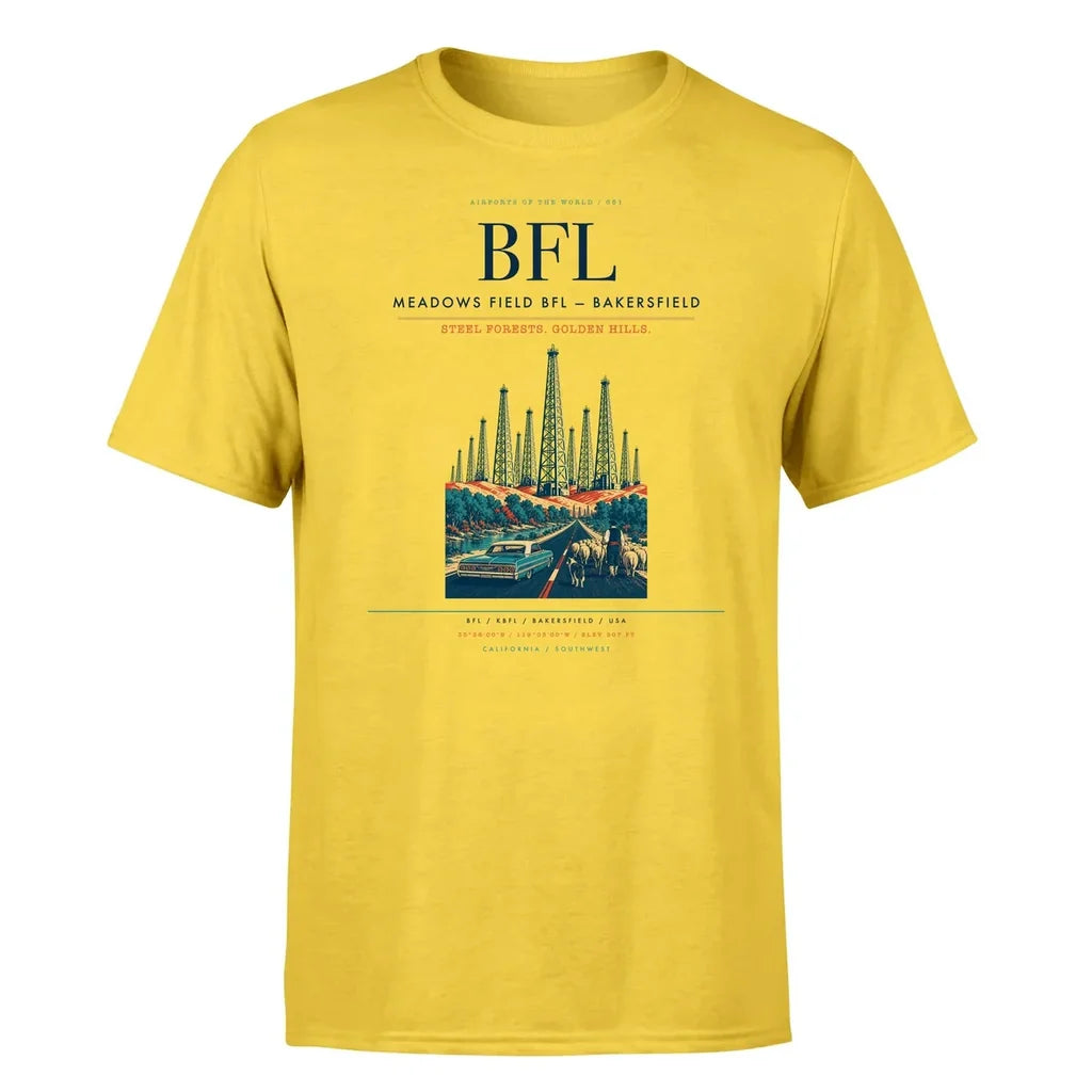 Meadows Field (BFL) T-Shirt single-side front print in Yellow | meadows-field-bfl-double-side-t-shirt