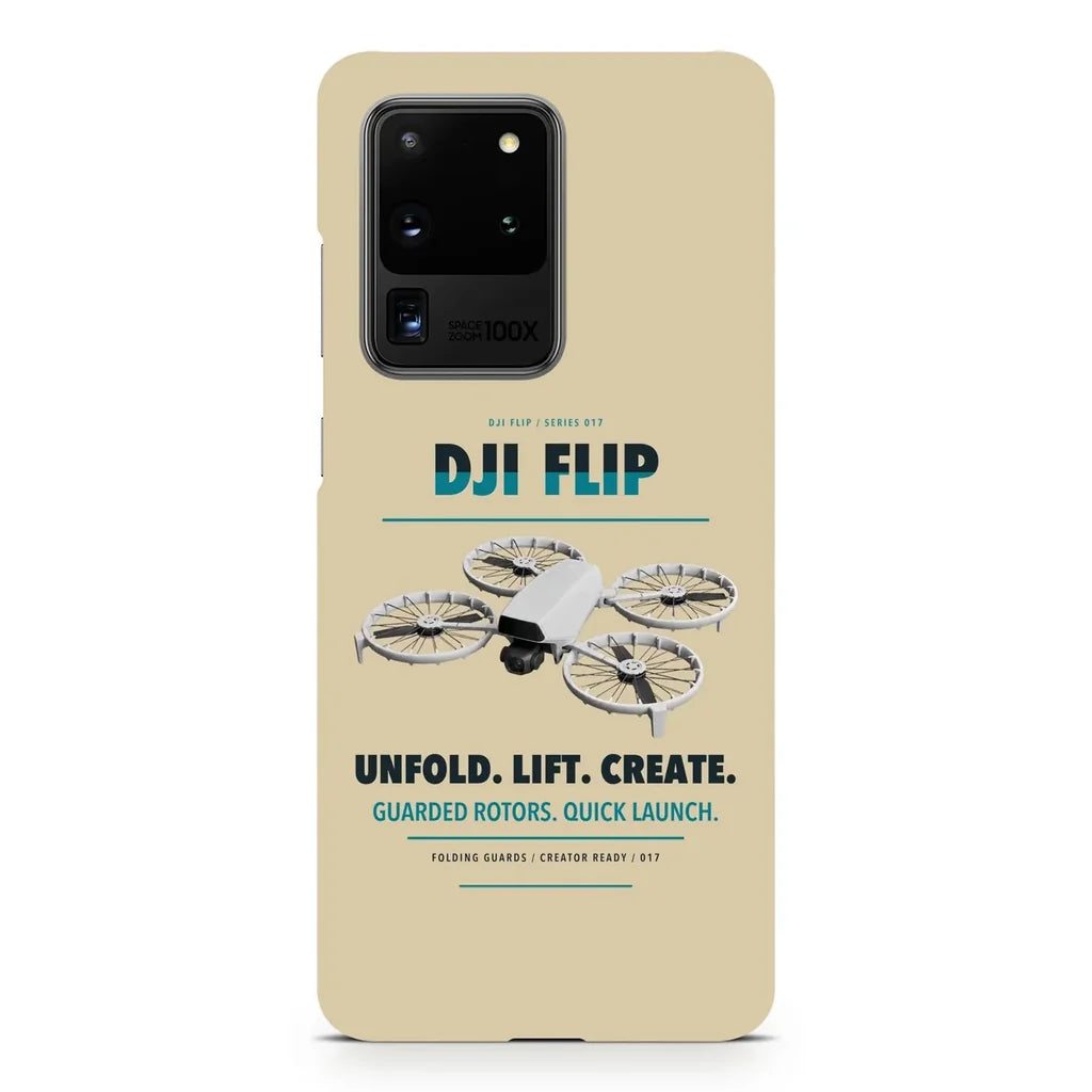DJI Flip design on samsung case - beige