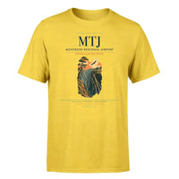 Thumbnail for Montrose Regional Airport (MTJ) T-Shirt single-side front print in Yellow | montrose-regional-airport-mtj-double-side-t-shirt