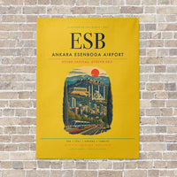 Thumbnail for Ankara Esenboga Airport ESB - Canvas No Frame - Yellow