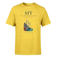 Thumbnail for Cyril E. King Airport (STT) T-Shirt single-side front print in Yellow | cyril-e-king-airport-stt-double-side-t-shirt