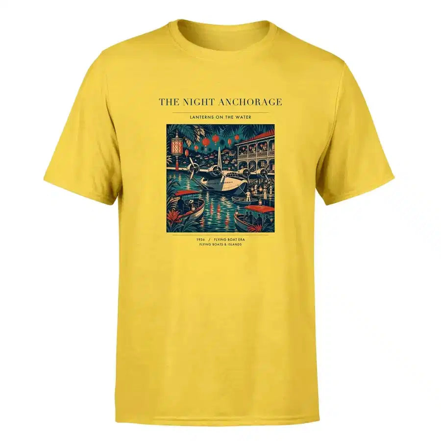 VINTAGE G4063 - The Night Anchorage - Premium T-Shirt design on yellow premium t shirt
