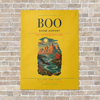 Thumbnail for Bodø Airport BOO - Canvas No Frame - Yellow
