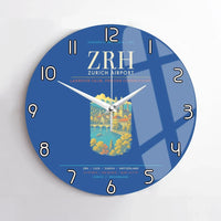 Thumbnail for Zurich Airport ZRH Wall-Clock No-Frame - Blue
