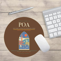 Thumbnail for Porto Alegre - Salgado Filho International Airport POA Mouse-Pad Round - Brown