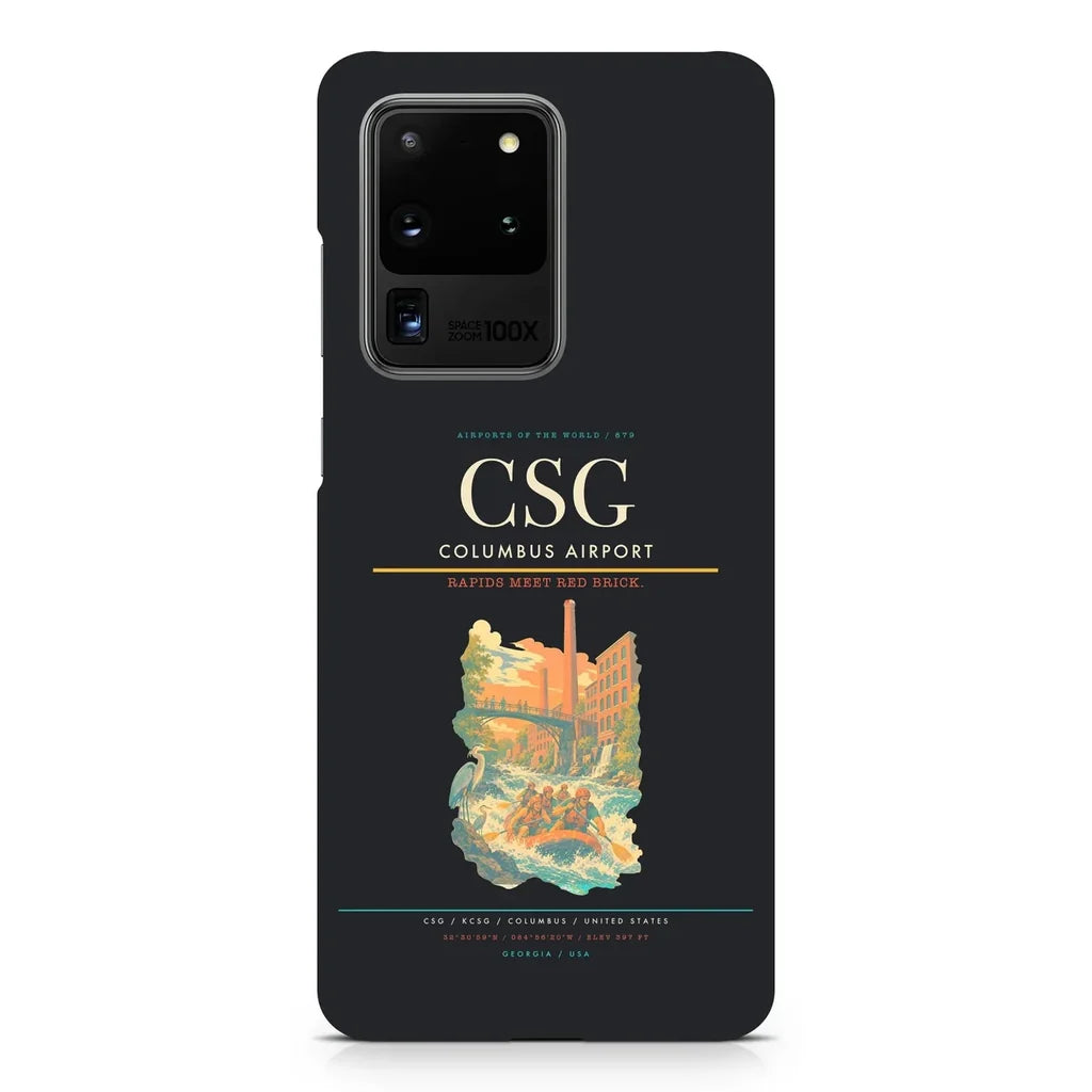 Columbus Airport CSG design on samsung case - black