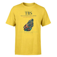 Thumbnail for Tbilisi International Airport (TBS) T-Shirt single-side front print in Yellow | tbilisi-international-airport-tbs-double-side-t-shirt