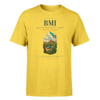Thumbnail for Central Illinois Regional Airport (BMI) T-Shirt single-side front print in Yellow | central-illinois-regional-airport-bmi-double-side-t-shirt