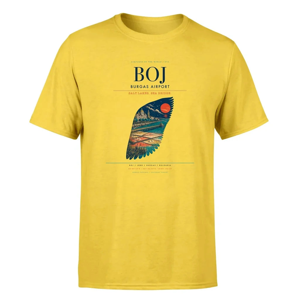 Burgas Airport (BOJ) Premium T-Shirt Yellow