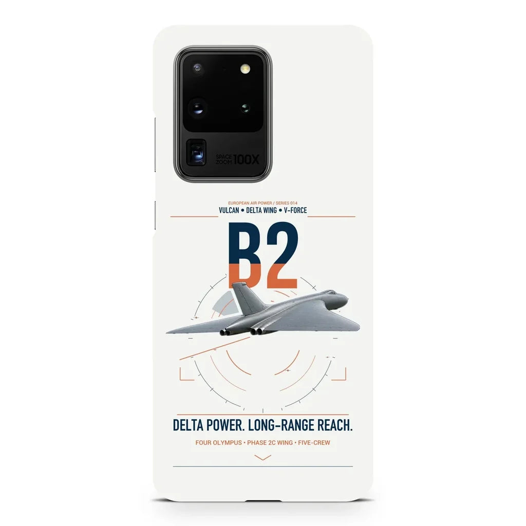 Avro Vulcan B2 design on samsung case - white