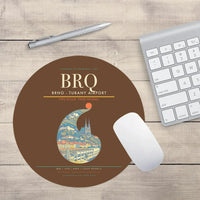 Thumbnail for Brno - Turany Airport BRQ Mouse-Pad Round - Brown