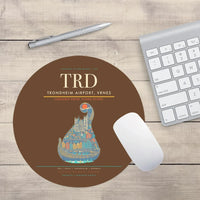Thumbnail for Trondheim Airport Vrnes TRD Mouse-Pad Round - Brown