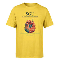 Thumbnail for St. George Regional Airport (SGU) T-Shirt single-side front print in Yellow | st-george-regional-airport-sgu-double-side-t-shirt