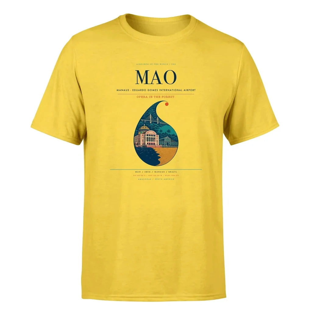 Manaus Airport (MAO) Premium T-Shirt Yellow