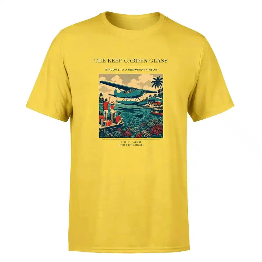VINTAGE G4410 - The Reef Garden Glass - Premium T-Shirt design on yellow premium t shirt